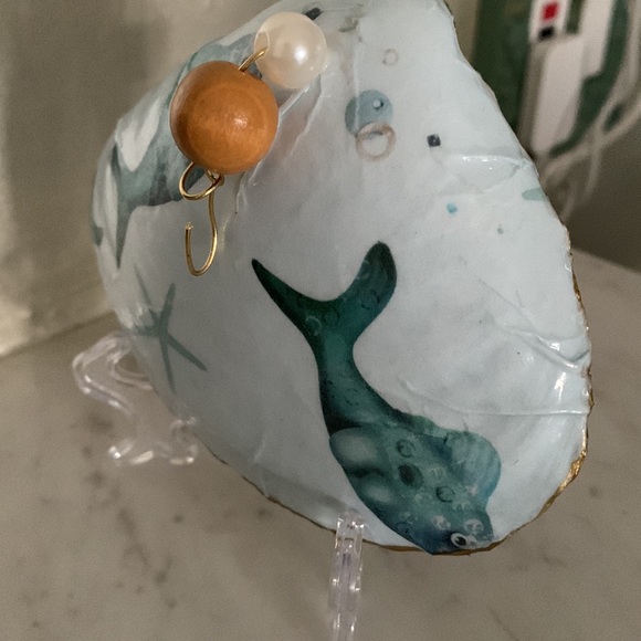 Decoupage Fish with a Hook Decorative Accent or Trinket Tray - Picture 9 of 14